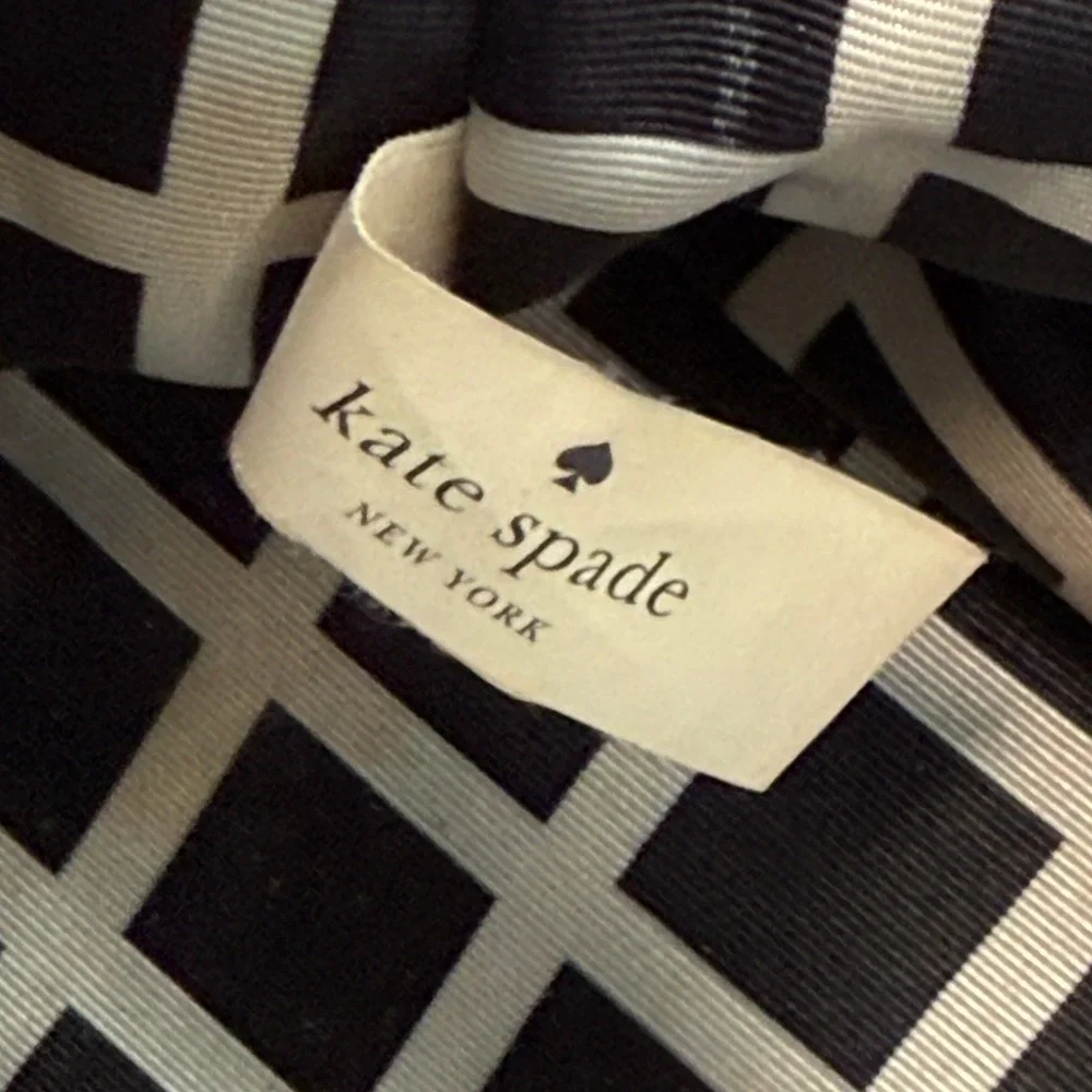 Kate Spade Satchel Women Medium Navy Cream Pebbled Leather Crossbody Buckle Bag